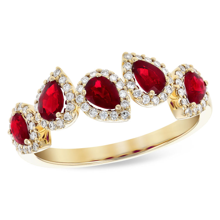 14KT Gold Ladies Ruby Fashion Ring