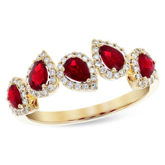 14KT Gold Ladies Ruby Fashion Ring