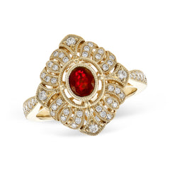 14KT Gold Ladies Ruby Fashion Ring
