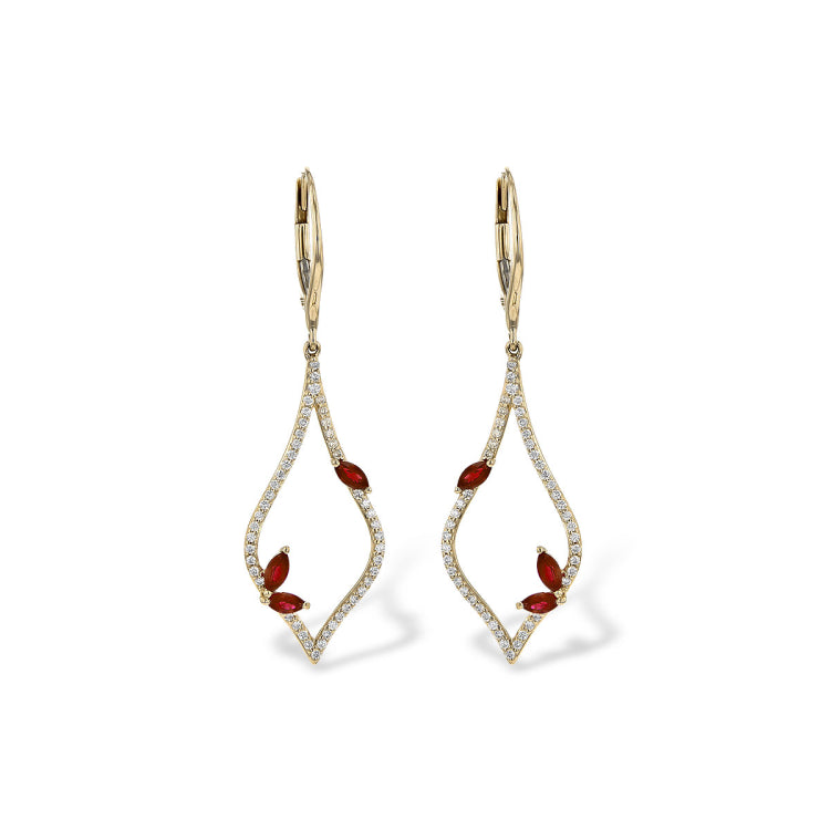 14KT Gold Ruby Earrings