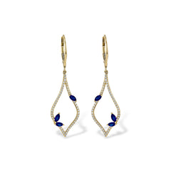 14KT Gold Sapphire Earrings