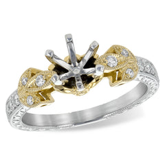 14KT Gold Diamond Semi-Mount Engagement Ring