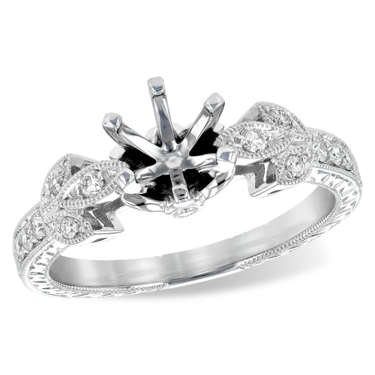14KT Gold Diamond Semi-Mount Engagement Ring