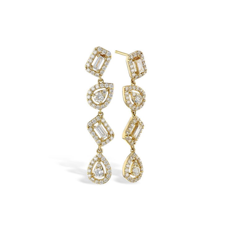 14KT Gold Diamond Earrings