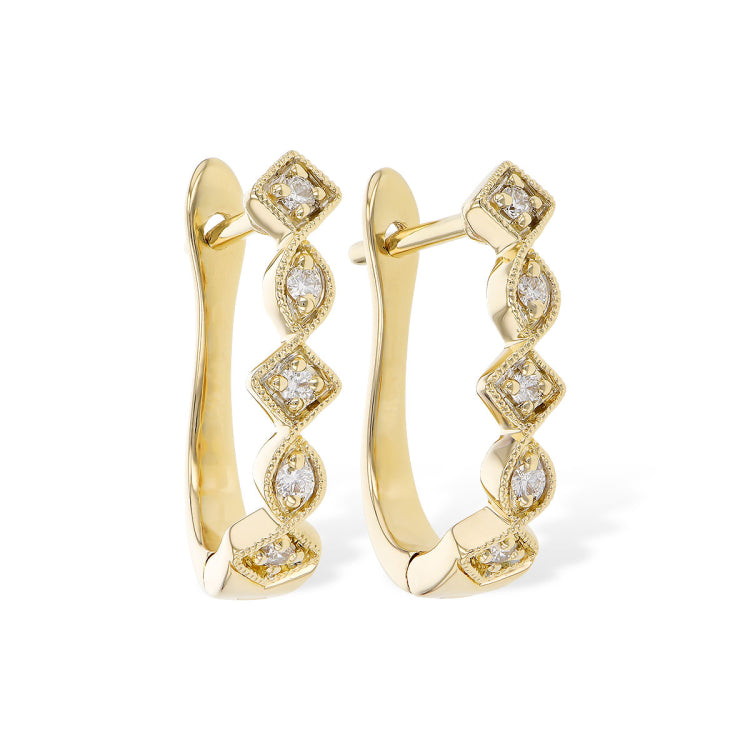 14KT Gold Diamond Earrings