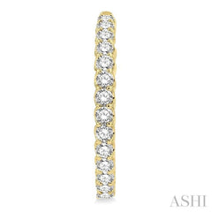 5.00 ctw Inside-Out Round Cut Diamond Hoop Earrings in 14K Yellow Gold