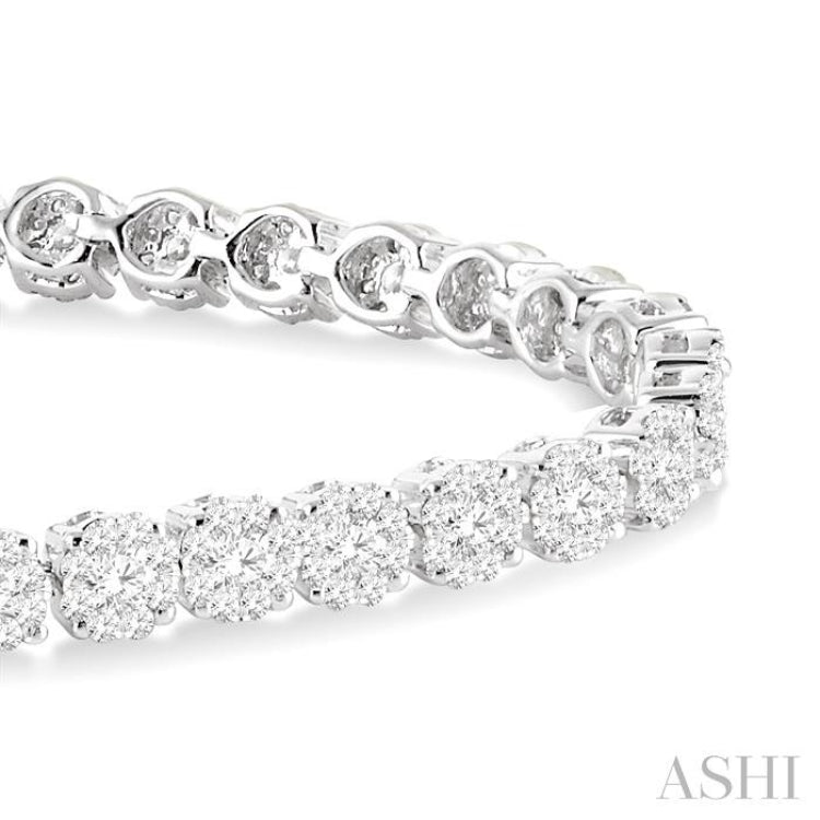 3 ctw Round Cut Lovebright Diamond Tennis Bracelet in 14K White Gold