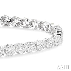 3 ctw Round Cut Lovebright Diamond Tennis Bracelet in 14K White Gold