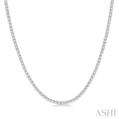 5.00 ctw Round Cut Diamond Tennis Necklace in 14K White Gold