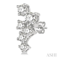 1/4 ctw Scatter Round Cut Diamond Fashion Earring in 14K White Gold