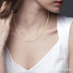 7.00 ctw Round Cut Diamond Tennis Necklace in 14K Yellow Gold