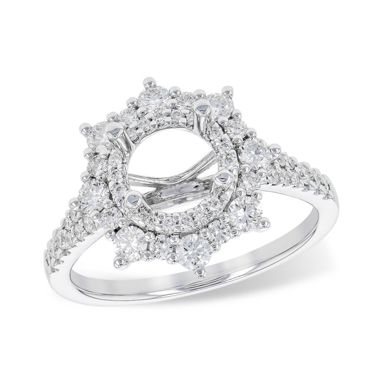 14KT Gold Diamond Semi-Mount Engagement Ring