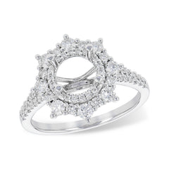 14KT Gold Diamond Semi-Mount Engagement Ring