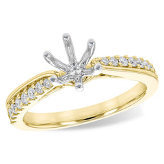 14KT Gold Diamond Semi-Mount Engagement Ring