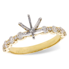 14KT Gold Diamond Semi-Mount Engagement Ring
