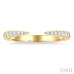 1/5 ctw Graduated Round Cut Diamond Claw Open Fashion Ring in 10K Yellow Gold