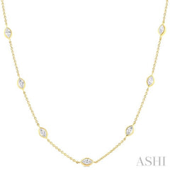 2 ctw Marquise Cut Diamond Fashion Necklace in 14K Yellow Gold