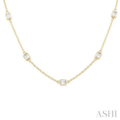 2 ctw Emerald Cut Diamond Fashion Necklace in 14K Yellow Gold
