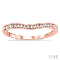 1/6 ctw Round Cut Diamond Wedding Band in 14K Rose Gold