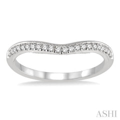 1/6 ctw Round Cut Diamond Wedding Band in 14K White Gold