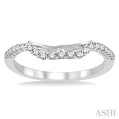 1/4 ctw Round Cut Diamond Wedding Band in 14K White Gold
