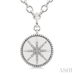 .07CTRDDM COMPASS MEDALLION PD SL-S+CH*