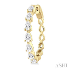 1.50CTPRDM EAST-WEST HOOP ER YG 14K-H*