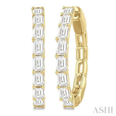 1.90CTEMDM EAST-WEST HOOP ER YG 14K-H*