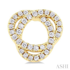 1/3 ctw Trinity Knot Round Cut Diamond Fashion Stud Earrings in 10K Yellow Gold